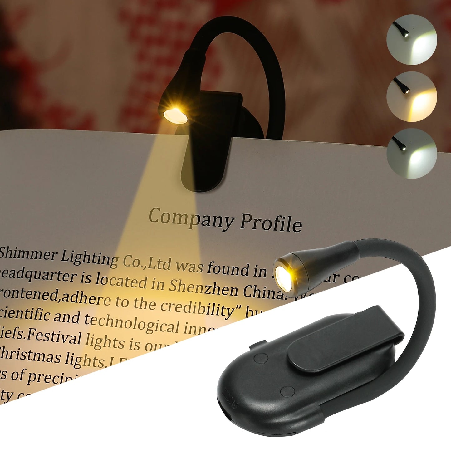 Mini LED Eye Protection Book Night Light